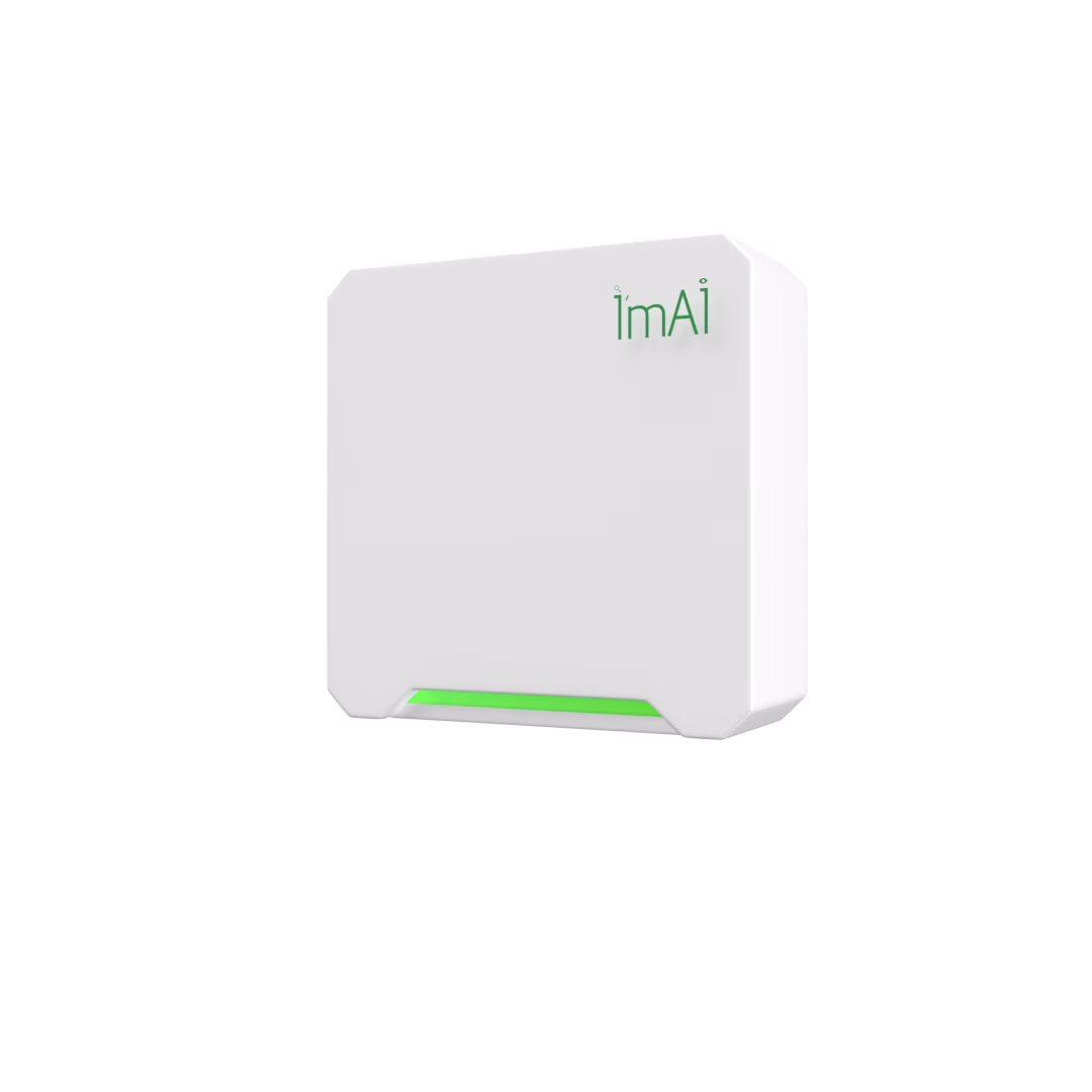 imAI long-range UHF RFID reader designed for fast, contactless vehicle identification at automated boom barrier gates