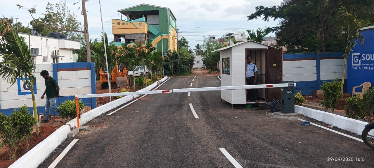 imAI remote controlled entry boom barrier gate at G Square Futura in Coimbatore