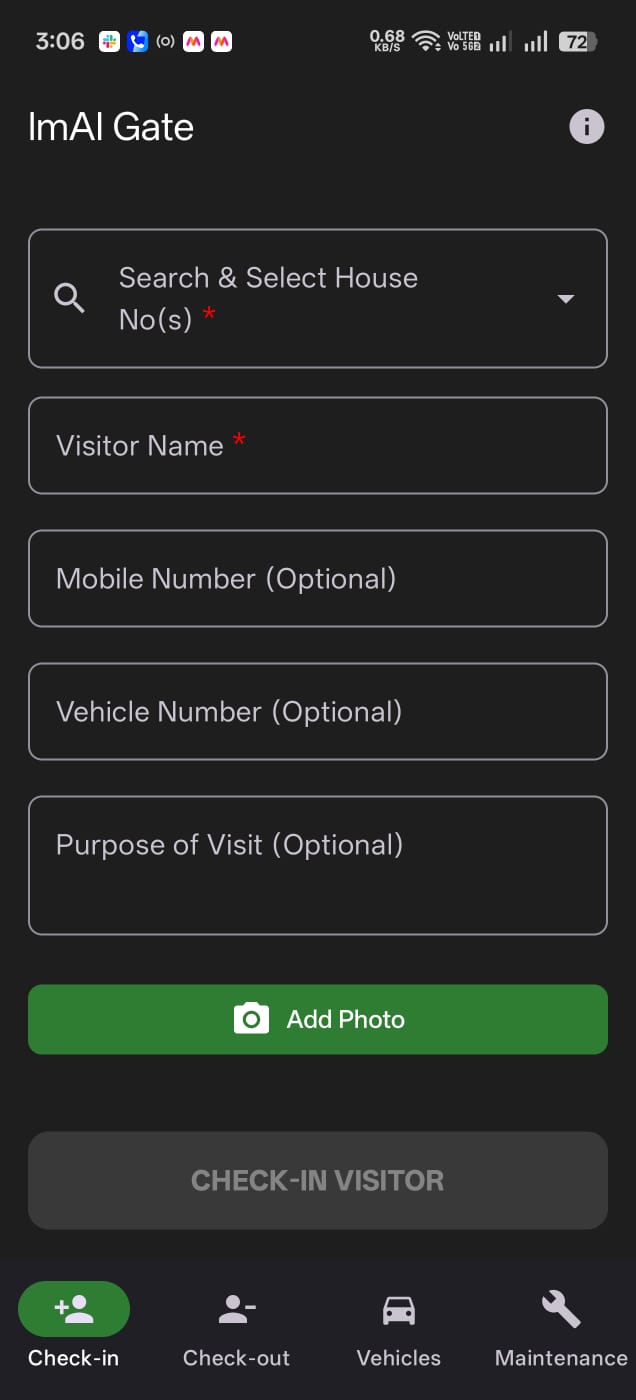 imAI Gate security guard kiosk visitor management mobile application