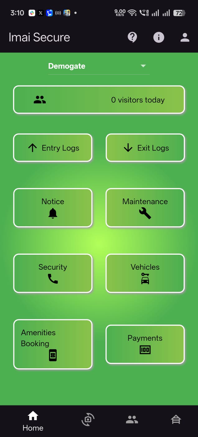 imAI Secure resident vehicle access tracking and RFID management mobile app interface
